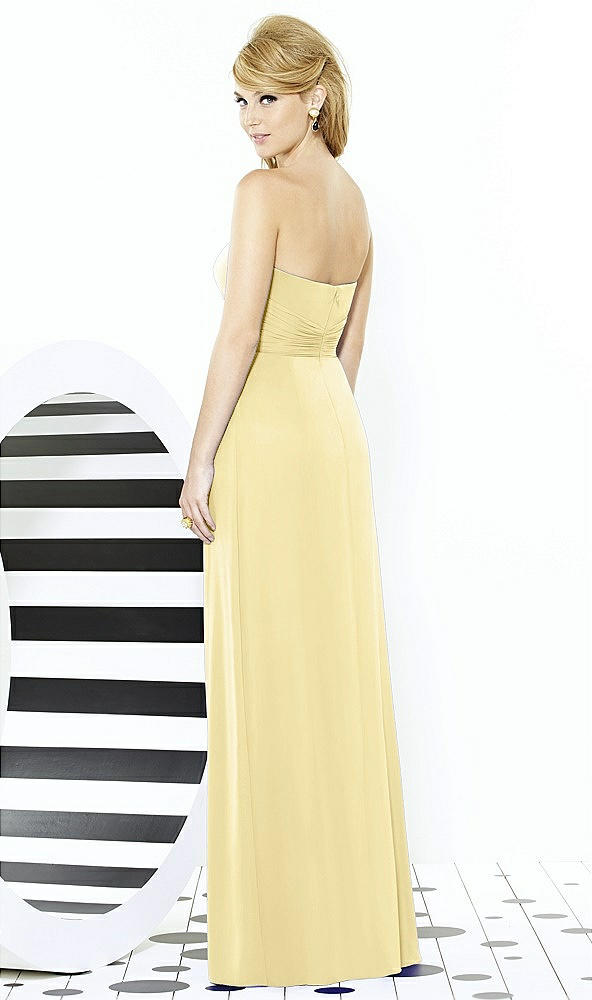 Back View - Pale Yellow After Six Bridesmaid Dress 6713