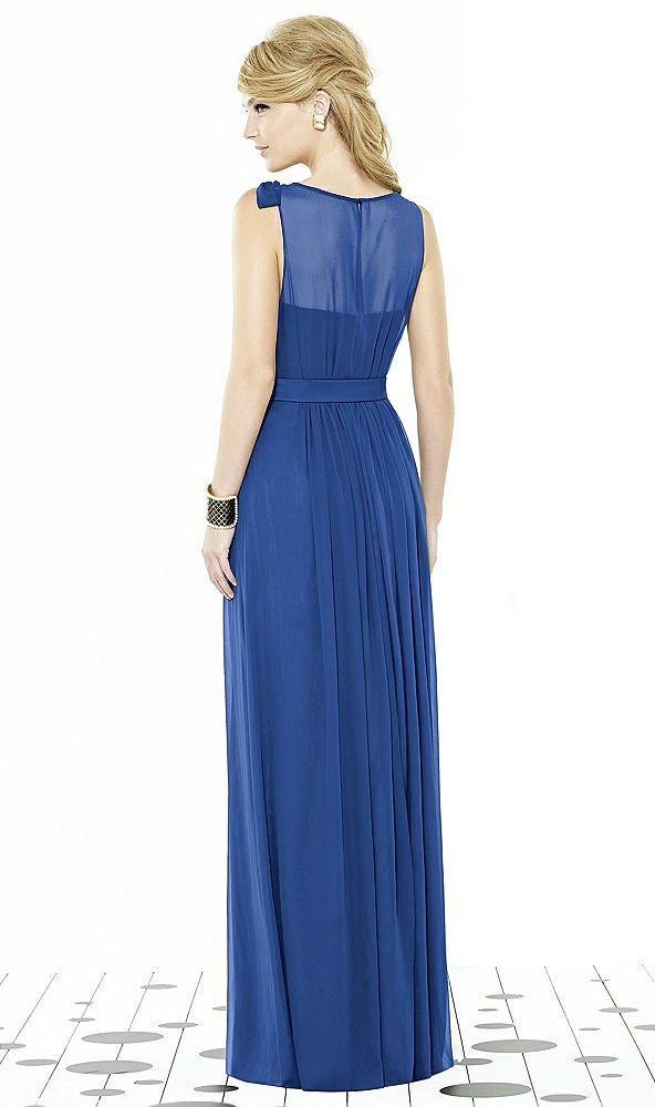 Back View - Classic Blue After Six Bridesmaid Dress 6714