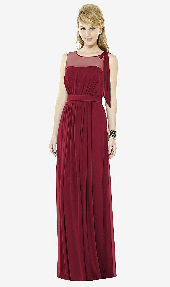 Front View - Burgundy After Six Bridesmaid Dress 6714