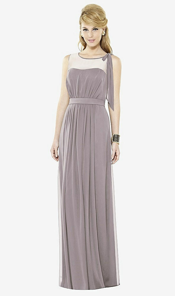 Front View - Cashmere Gray After Six Bridesmaid Dress 6714