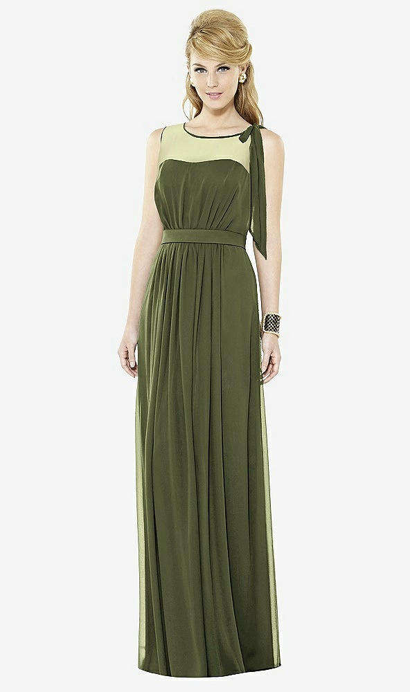 Front View - Olive Green After Six Bridesmaid Dress 6714