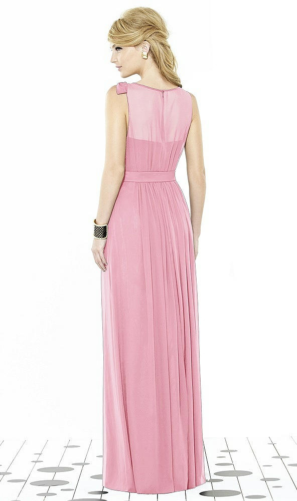 Back View - Peony Pink After Six Bridesmaid Dress 6714