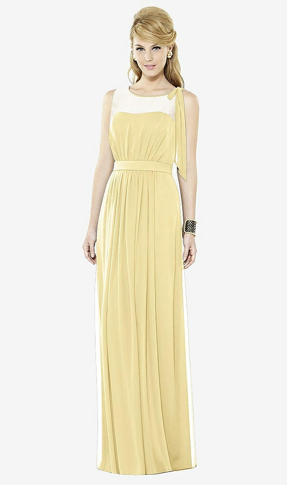 Front View - Pale Yellow After Six Bridesmaid Dress 6714