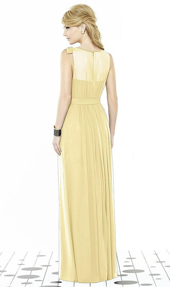 Back View - Pale Yellow After Six Bridesmaid Dress 6714