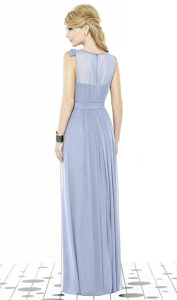 Back View - Sky Blue After Six Bridesmaid Dress 6714