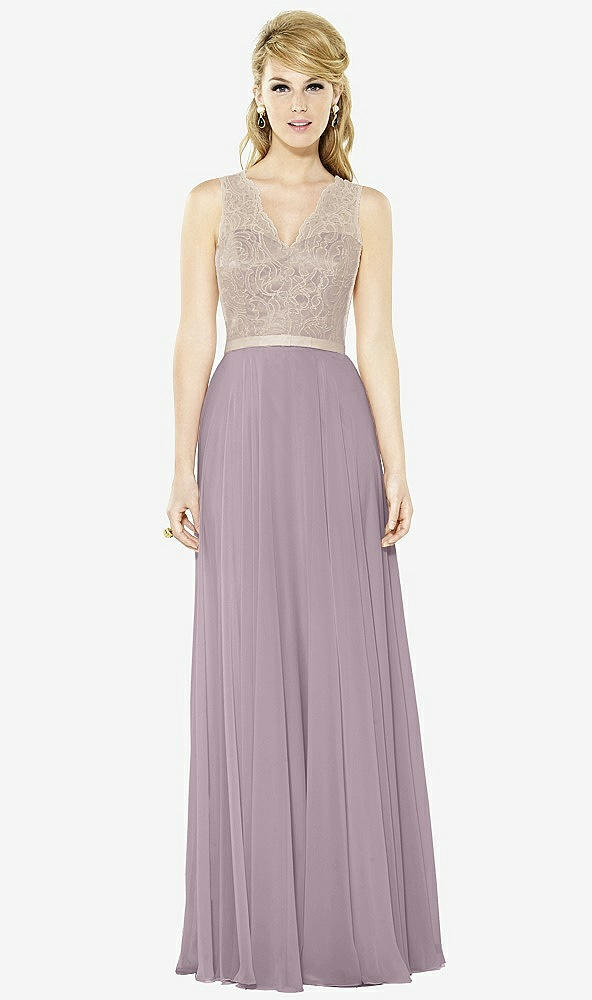 Front View - Lilac Dusk & Cameo After Six Bridesmaid Dress 6715