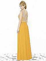 Rear View Thumbnail - NYC Yellow & Cameo After Six Bridesmaid Dress 6715