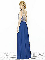 Rear View Thumbnail - Classic Blue & Cameo After Six Bridesmaid Dress 6715