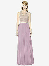 Front View Thumbnail - Suede Rose & Cameo After Six Bridesmaid Dress 6715