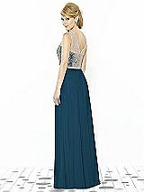 Rear View Thumbnail - Atlantic Blue & Cameo After Six Bridesmaid Dress 6715