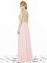 Rear View Thumbnail - Ballet Pink & Cameo After Six Bridesmaid Dress 6715