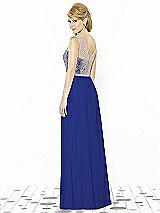 Rear View Thumbnail - Cobalt Blue & Cameo After Six Bridesmaid Dress 6715
