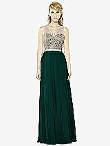 Front View Thumbnail - Evergreen & Cameo After Six Bridesmaid Dress 6715