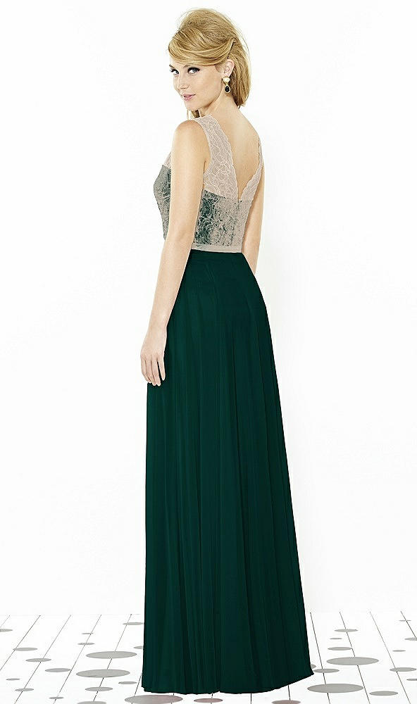 Back View - Evergreen & Cameo After Six Bridesmaid Dress 6715
