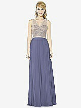 Front View Thumbnail - French Blue & Cameo After Six Bridesmaid Dress 6715