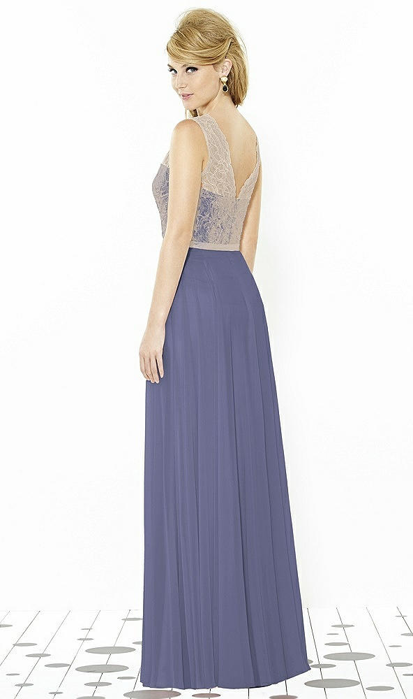Back View - French Blue & Cameo After Six Bridesmaid Dress 6715