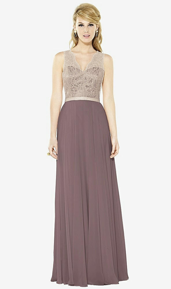 Front View - French Truffle & Cameo After Six Bridesmaid Dress 6715