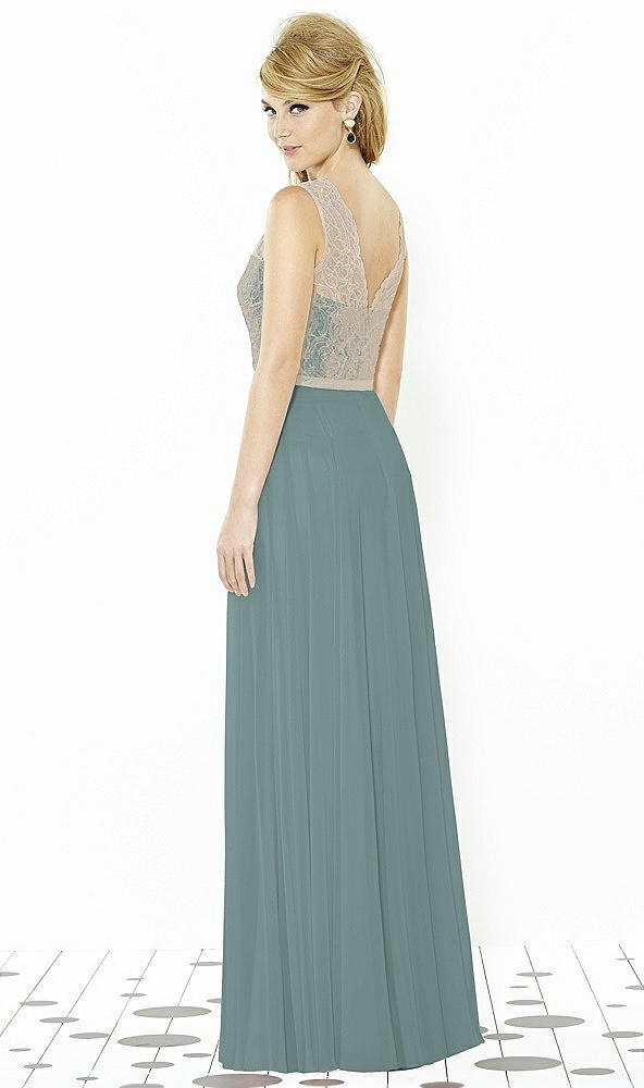 Back View - Icelandic & Cameo After Six Bridesmaid Dress 6715