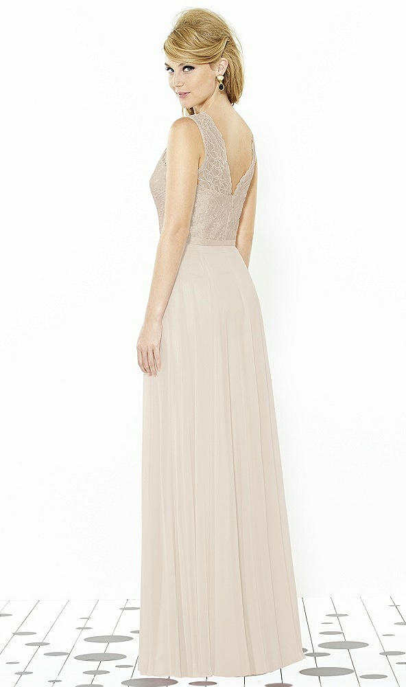 Back View - Oat & Cameo After Six Bridesmaid Dress 6715