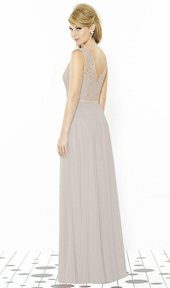 Back View - Oyster & Cameo After Six Bridesmaid Dress 6715
