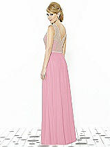 Rear View Thumbnail - Peony Pink & Cameo After Six Bridesmaid Dress 6715