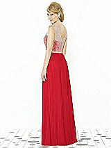 Rear View Thumbnail - Parisian Red & Cameo After Six Bridesmaid Dress 6715