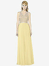 Front View Thumbnail - Pale Yellow & Cameo After Six Bridesmaid Dress 6715