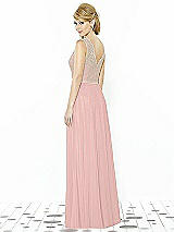 Rear View Thumbnail - Rose - PANTONE Rose Quartz & Cameo After Six Bridesmaid Dress 6715