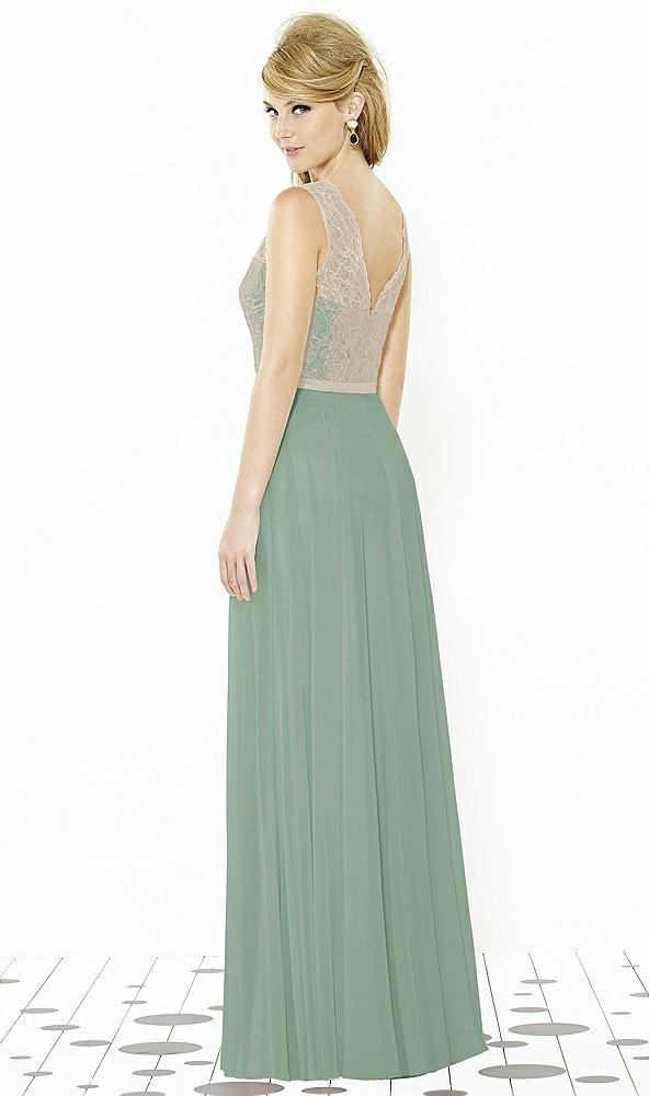 Back View - Seagrass & Cameo After Six Bridesmaid Dress 6715