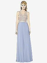 Front View Thumbnail - Sky Blue & Cameo After Six Bridesmaid Dress 6715