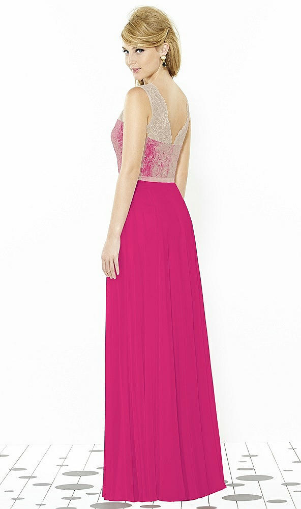 Back View - Think Pink & Cameo After Six Bridesmaid Dress 6715