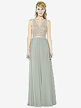Front View Thumbnail - Willow Green & Cameo After Six Bridesmaid Dress 6715