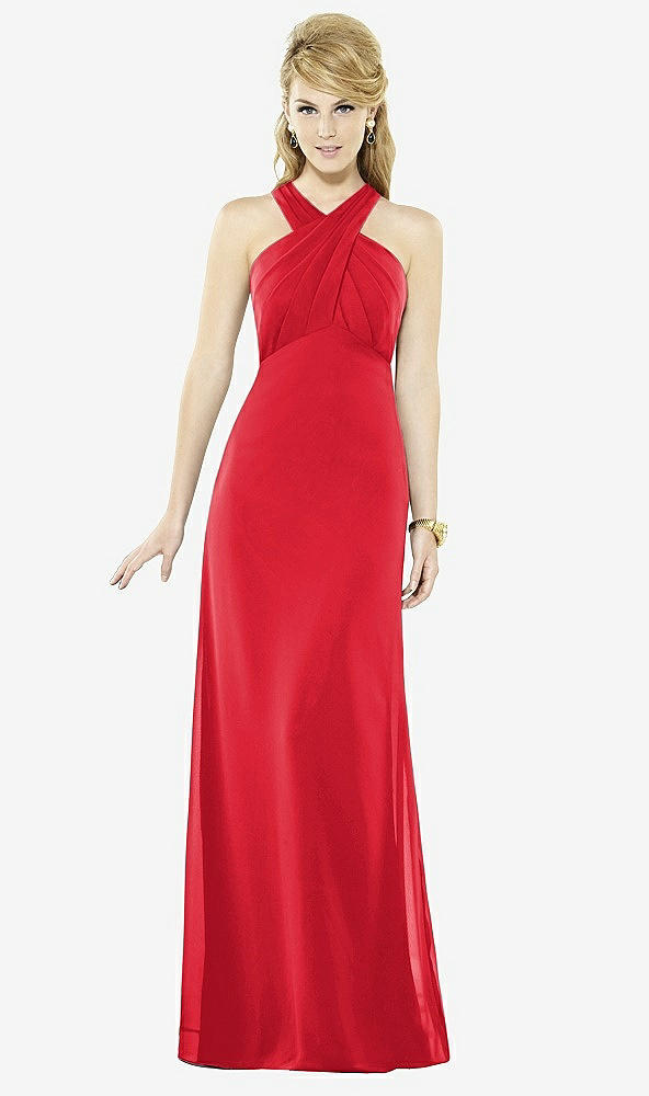 Front View - Parisian Red After Six Bridesmaid Dress 6716