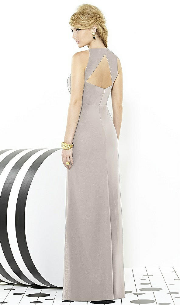 Back View - Taupe After Six Bridesmaid Dress 6716