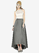 Front View Thumbnail - Charcoal Gray & Ivory After Six Bridesmaid Dress 6718