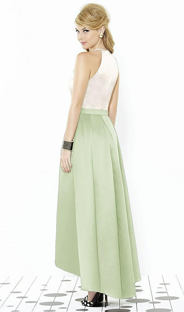 Back View - Limeade & Ivory After Six Bridesmaid Dress 6718