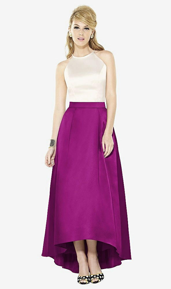 Front View - Persian Plum & Ivory After Six Bridesmaid Dress 6718