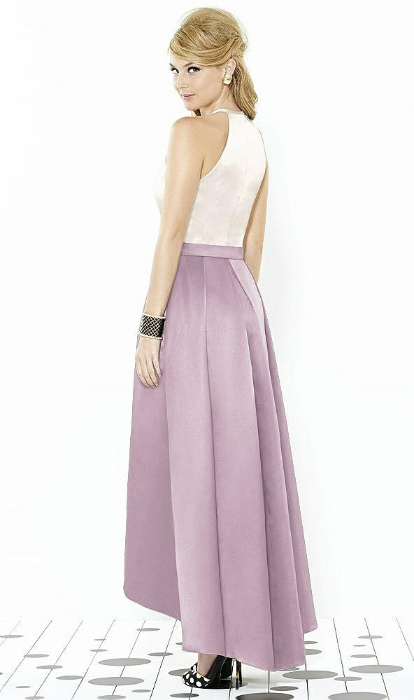 Back View - Suede Rose & Ivory After Six Bridesmaid Dress 6718