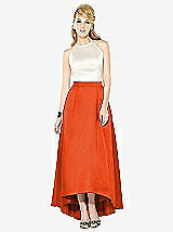 Front View Thumbnail - Tangerine Tango & Ivory After Six Bridesmaid Dress 6718