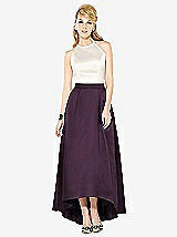 Front View Thumbnail - Aubergine & Ivory After Six Bridesmaid Dress 6718