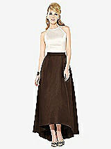 Front View Thumbnail - Espresso & Ivory After Six Bridesmaid Dress 6718