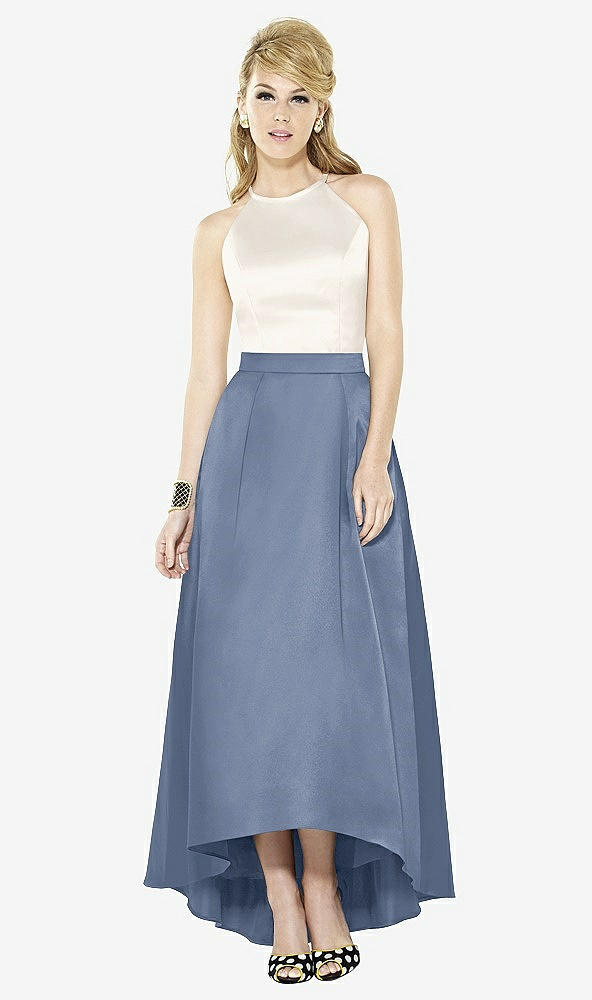 Front View - Larkspur Blue & Ivory After Six Bridesmaid Dress 6718