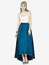 Front View Thumbnail - Ocean Blue & Ivory After Six Bridesmaid Dress 6718