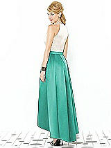 Rear View Thumbnail - Pantone Turquoise & Ivory After Six Bridesmaid Dress 6718
