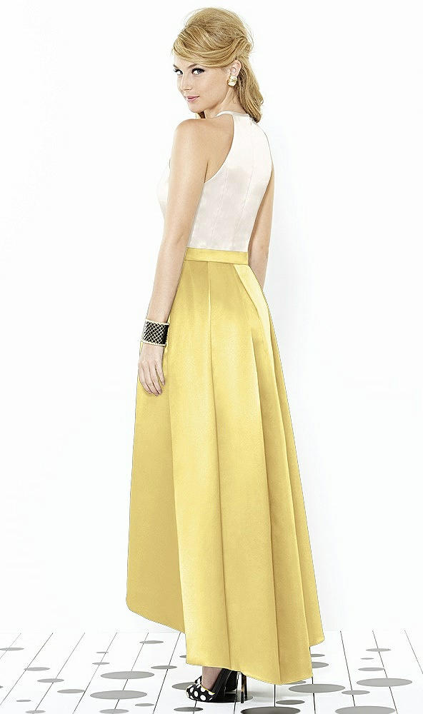 Back View - Sunflower & Ivory After Six Bridesmaid Dress 6718
