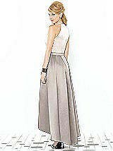 Rear View Thumbnail - Taupe & Ivory After Six Bridesmaid Dress 6718