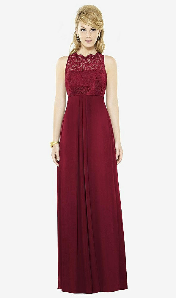 Front View - Burgundy After Six Bridesmaid Dress 6722