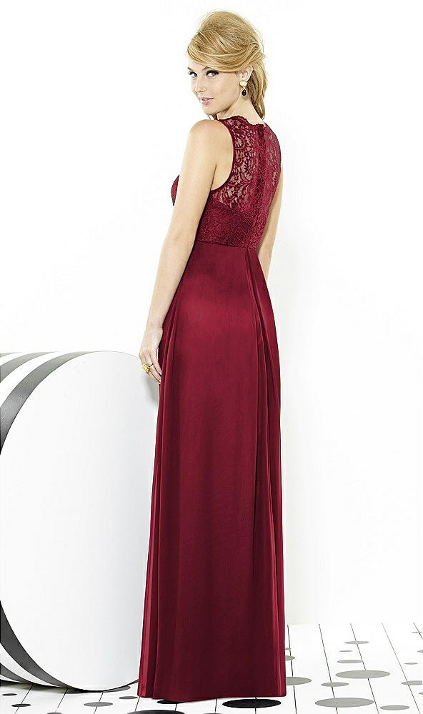 Back View - Burgundy After Six Bridesmaid Dress 6722