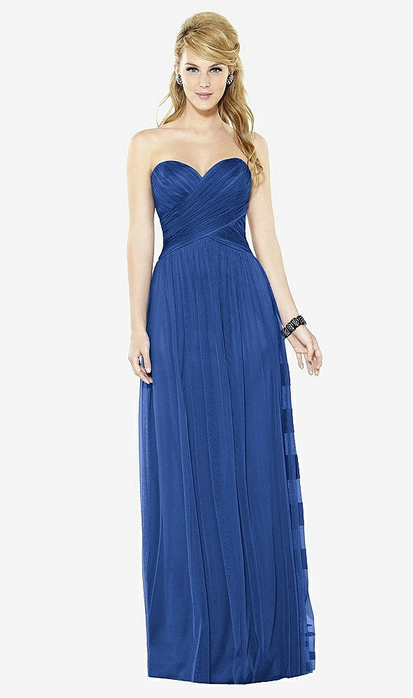 Front View - Classic Blue After Six Bridesmaids Style 6723