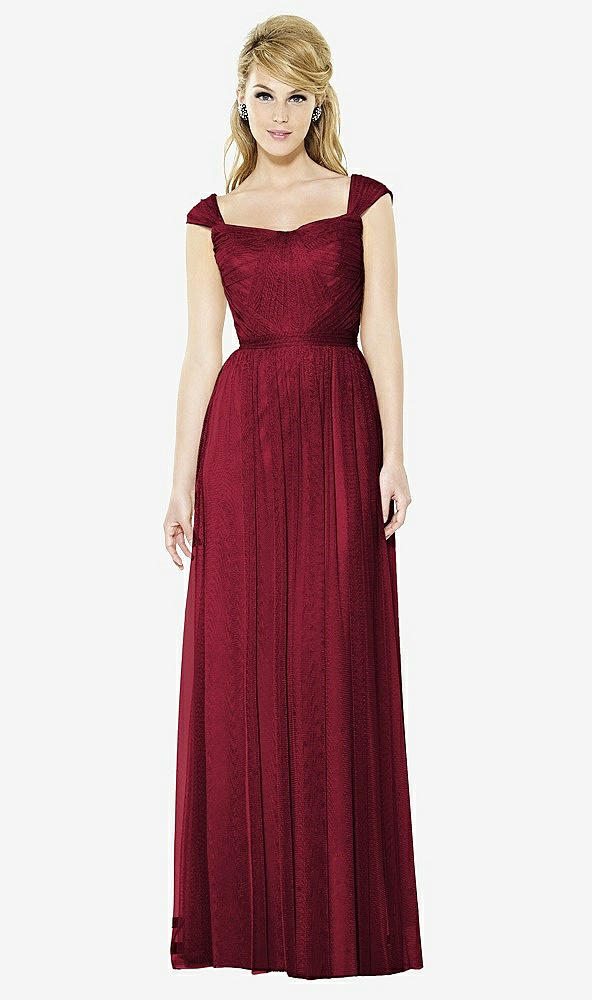 Front View - Burgundy After Six Bridesmaids Style 6724